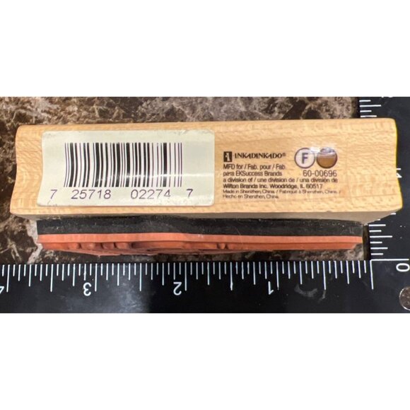 Yuletide Greetings Wood Mounted Rubber Stamp Inkadinkado 60-00696 - Picture 3 of 3